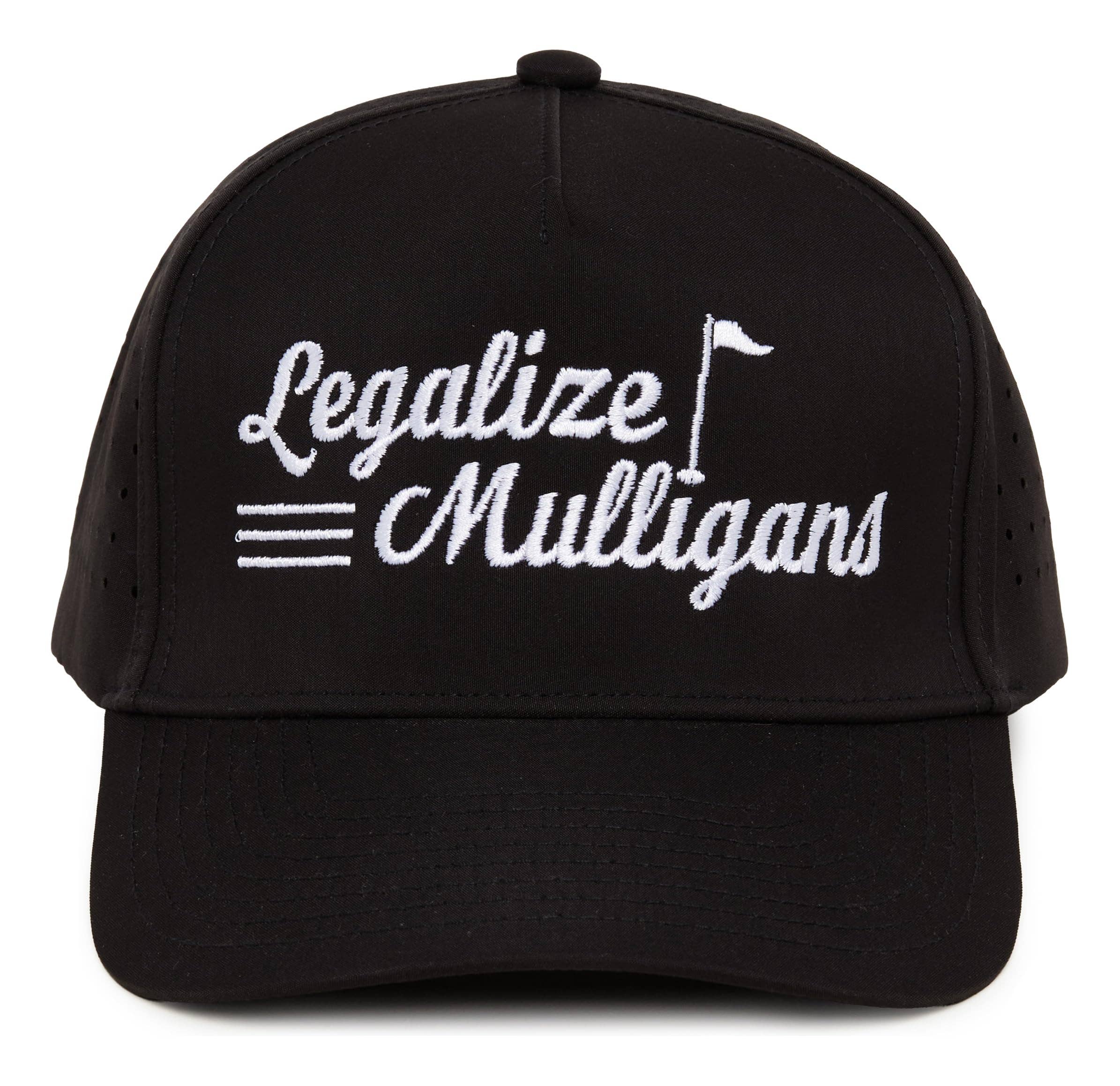Laser Cut Golf Cap -Legalize Mulligans - Black