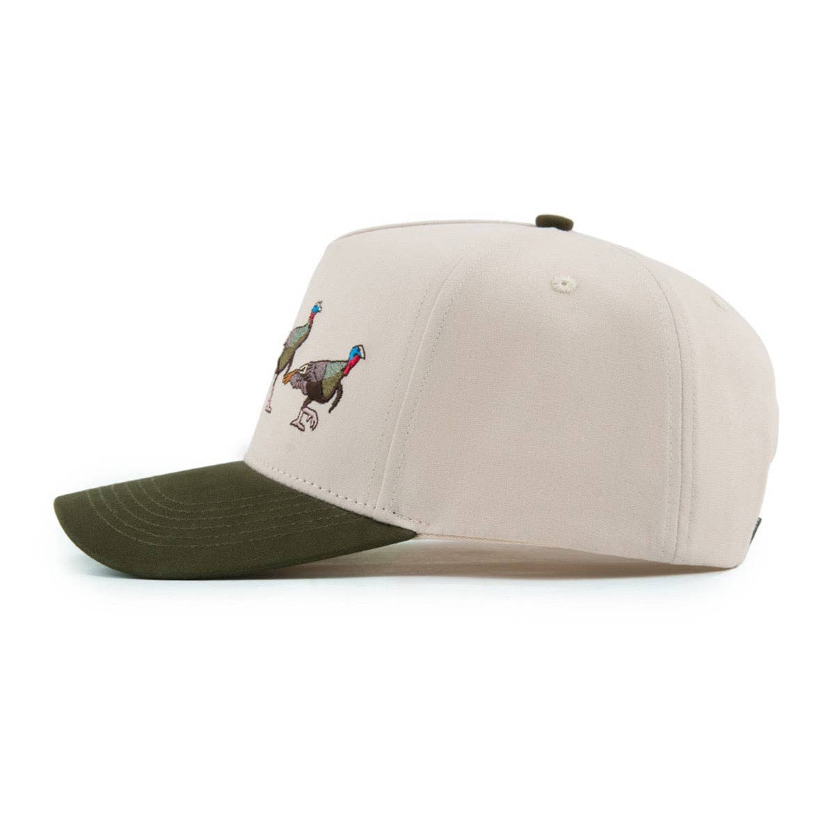 The Trio Snapback: Cream & Olive
