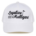 Laser Cut Golf Cap -Legalize Mulligans - White