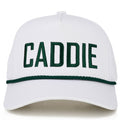 C.C CADDIE Letter with Rope on Two Tone Trucker Hat: White/Green