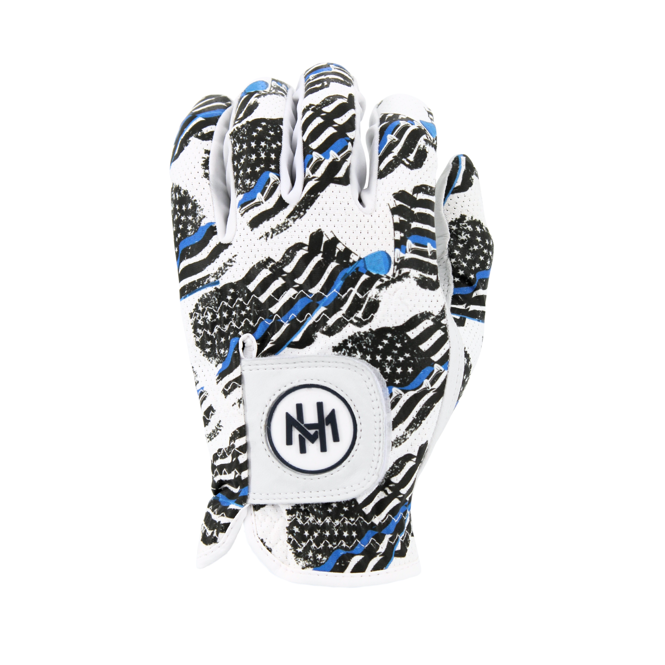 USA Blue Line Men's Golf Glove | MULLIGAN HOOLIGAN®: Blue Line Flag / Worn On Left Hand / Men's XL