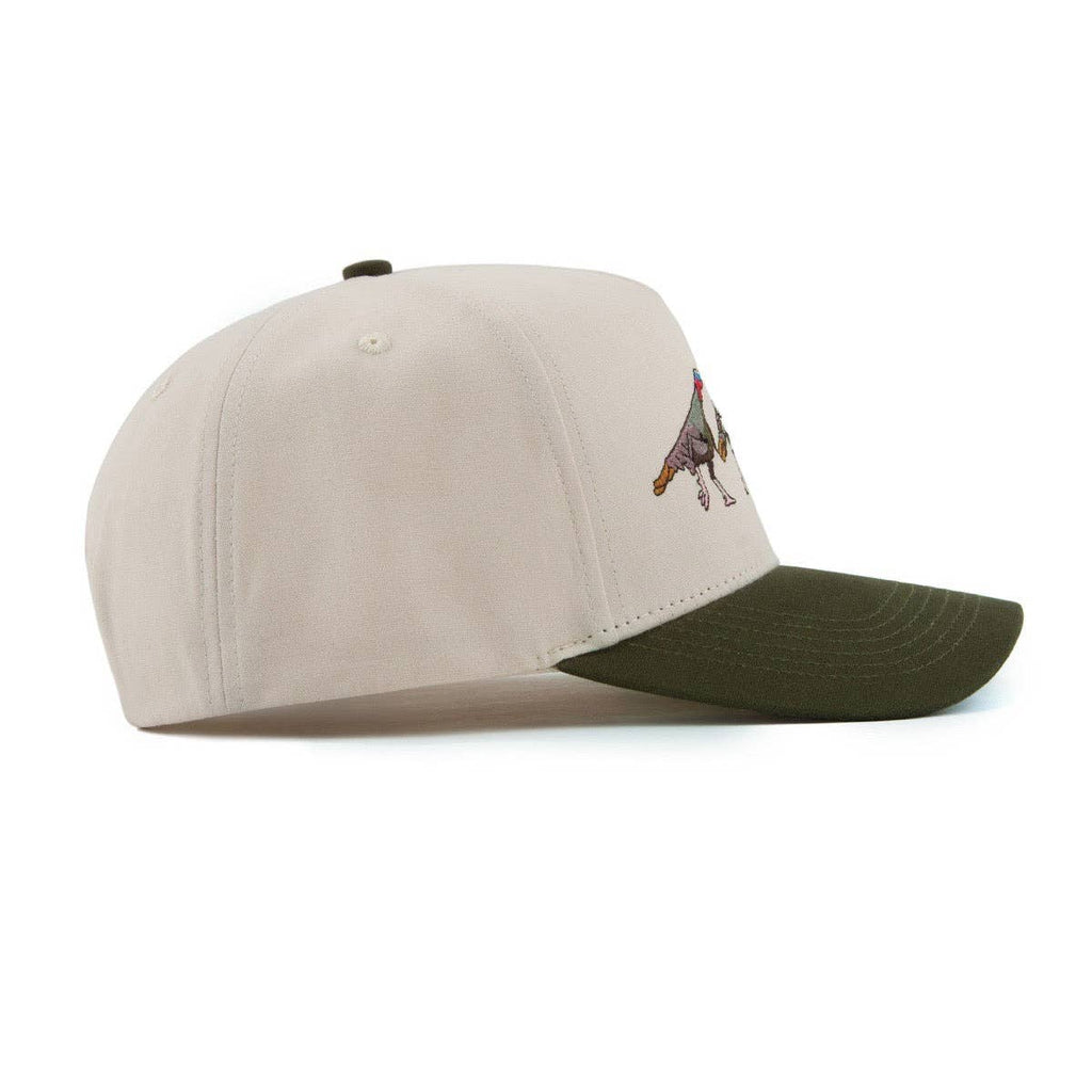 The Trio Snapback: Cream & Olive