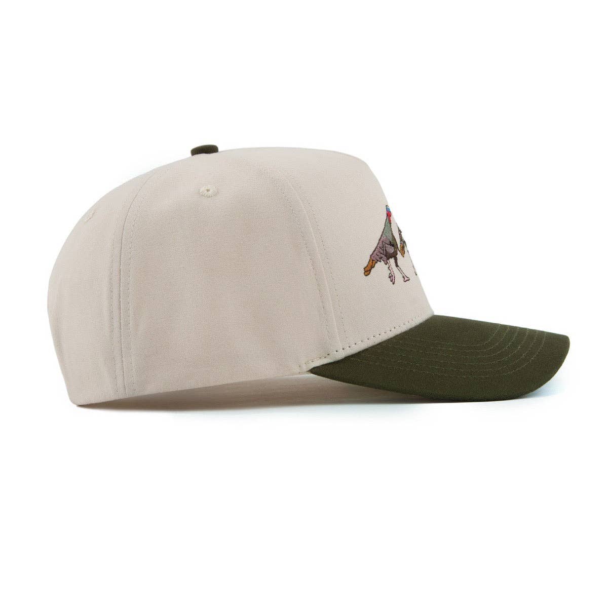 The Trio Snapback: Cream & Olive