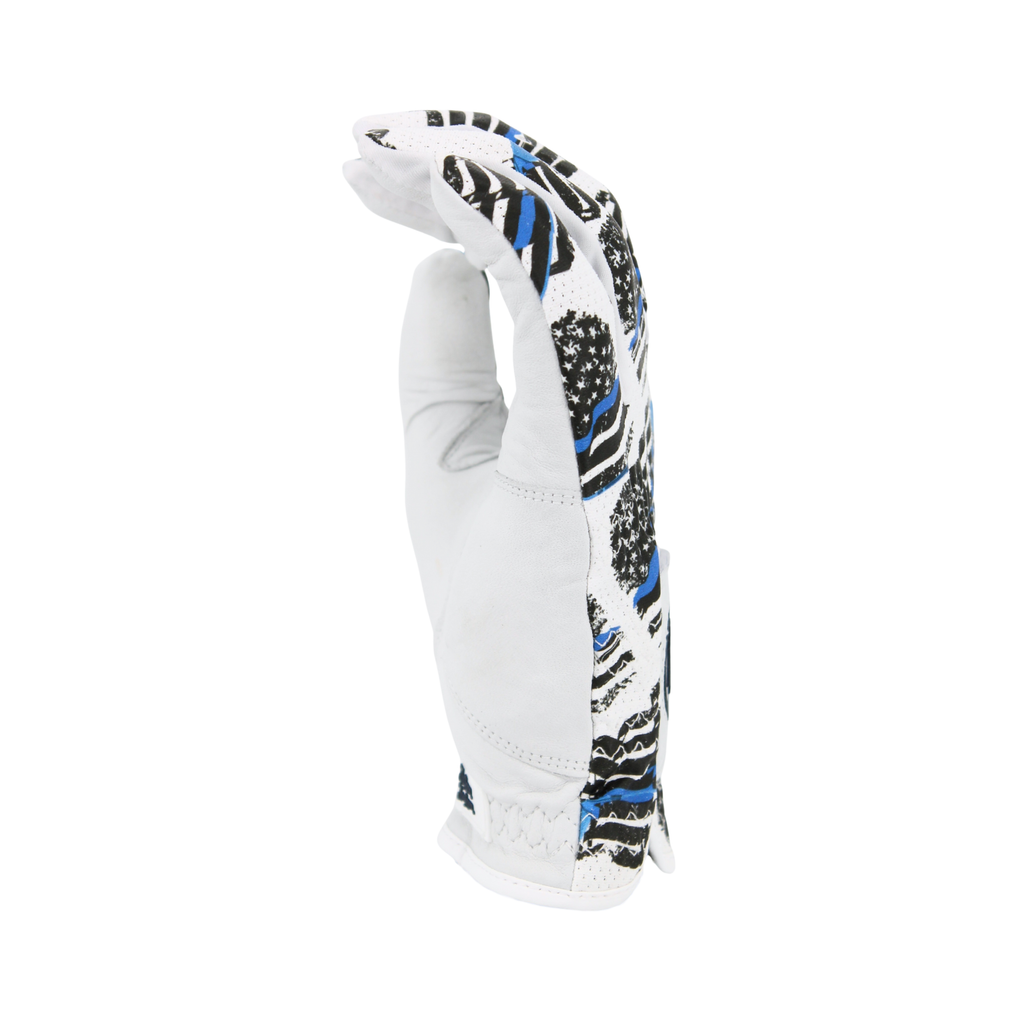 USA Blue Line Men's Golf Glove | MULLIGAN HOOLIGAN®: Blue Line Flag / Worn On Left Hand / Men's Large