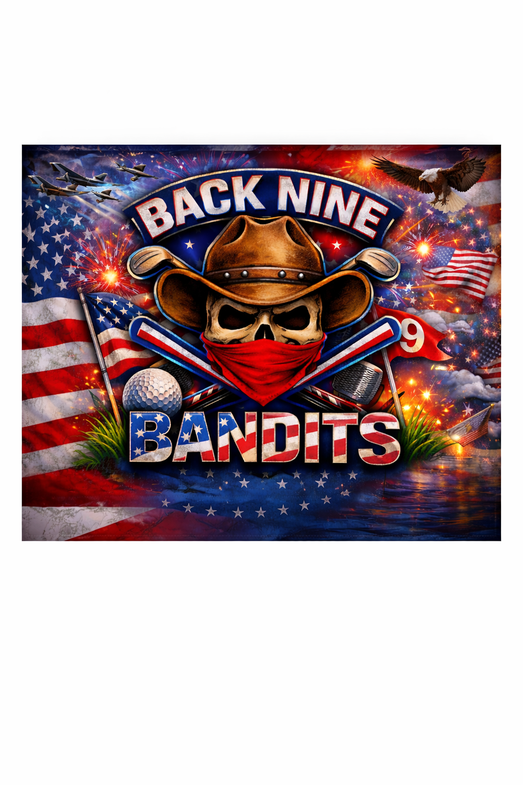 Back Nine Bandits USA Banner 3x5