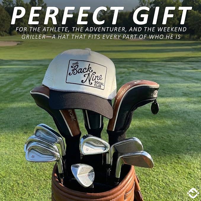 Laser Cut Golf Rope Cap - The Back Nine Social Club - Black