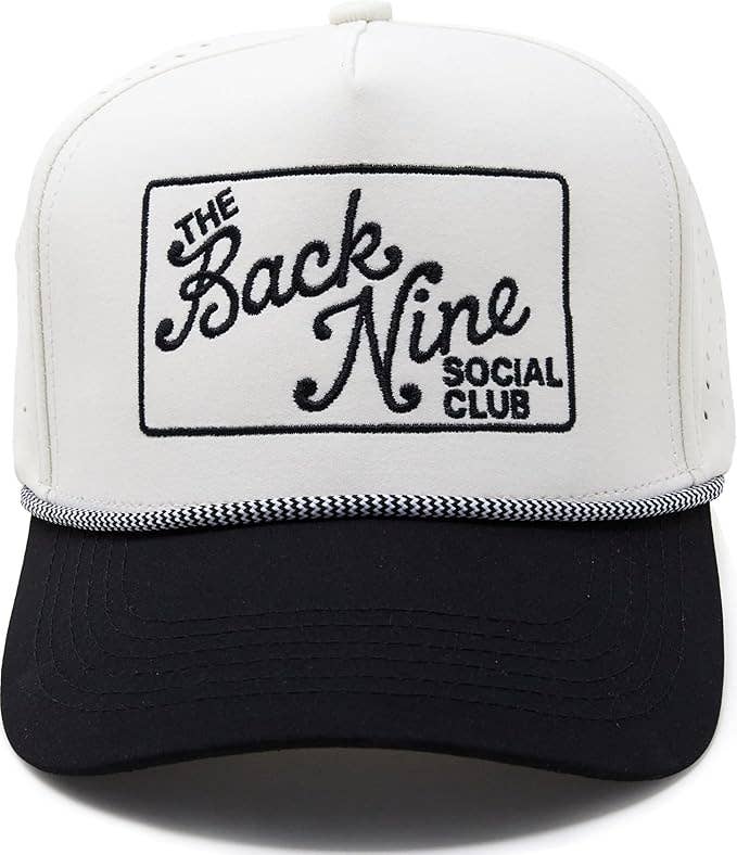 Laser Cut Golf Rope Cap - The Back Nine Social Club - Black