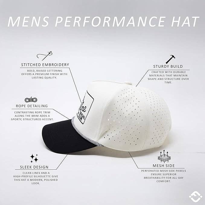 Laser Cut Golf Rope Cap - The Back Nine Social Club - Black