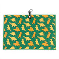 Green Dino Nugget Golf Towel | Premium Double-Sided Microfiber | Heavy-Duty Magnetic Towel with Carabiner Clip | 24 x 16 in