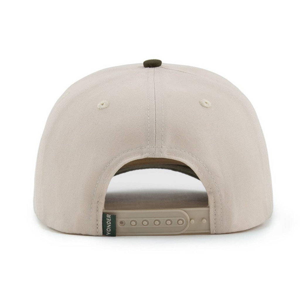 The Trio Snapback: Cream & Olive