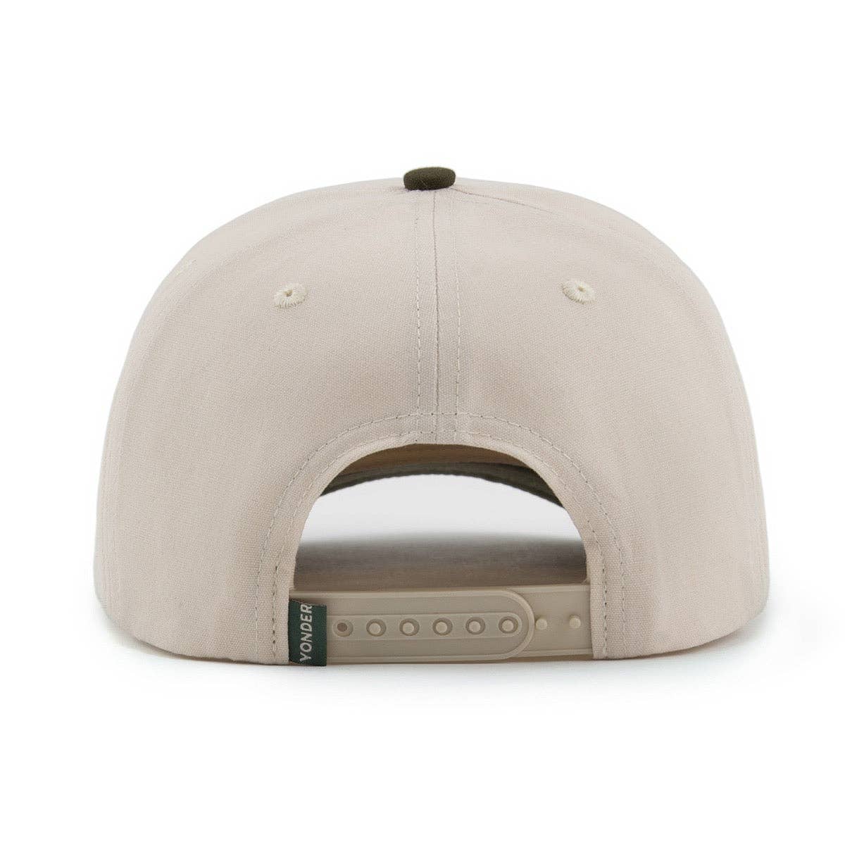 The Trio Snapback: Cream & Olive